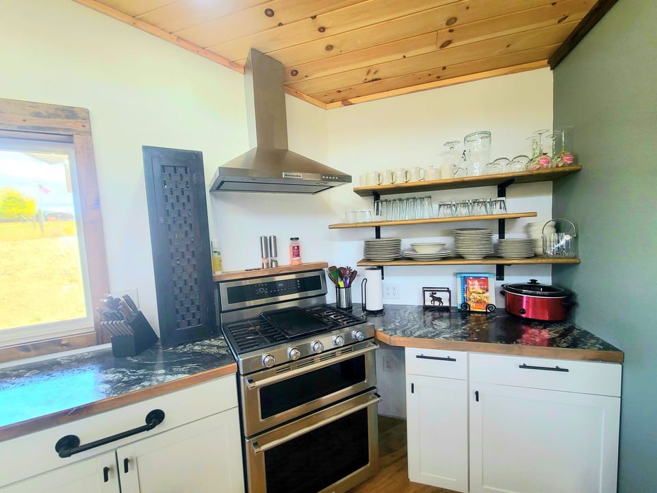 Commercial gas stove.