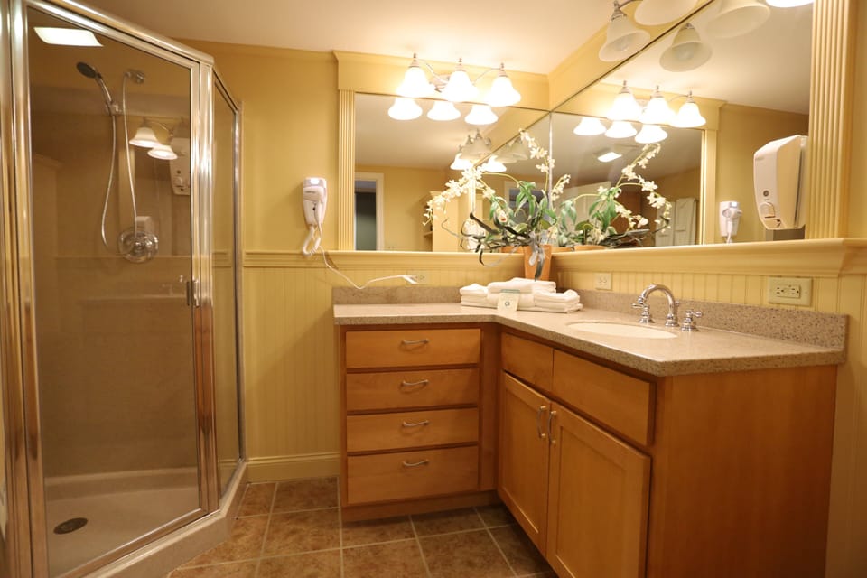 Master bath in at Pollard Brook