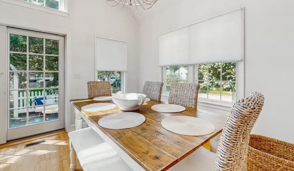 Enjoy meals together in inviting dining area, perfect for family gatherings.