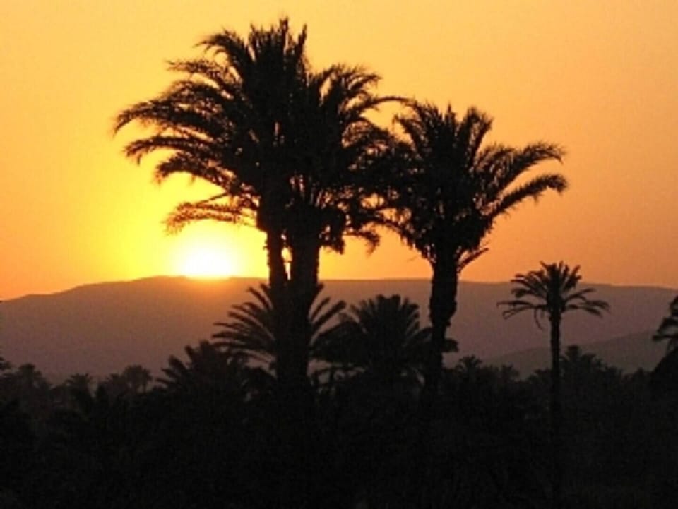 Sunset view over the Theban Hills