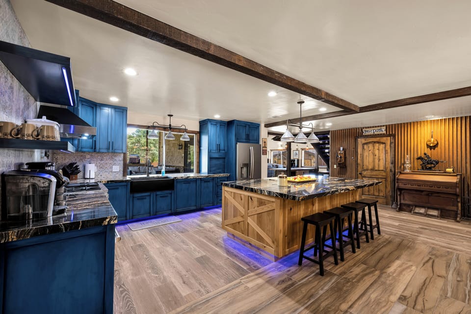 The open floor plan allows for easy entertaining.