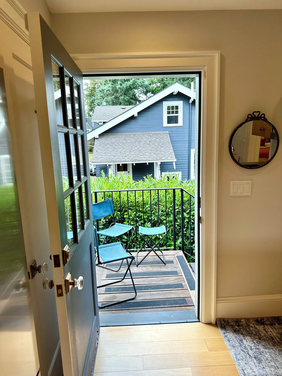 Front entrance with sitting area