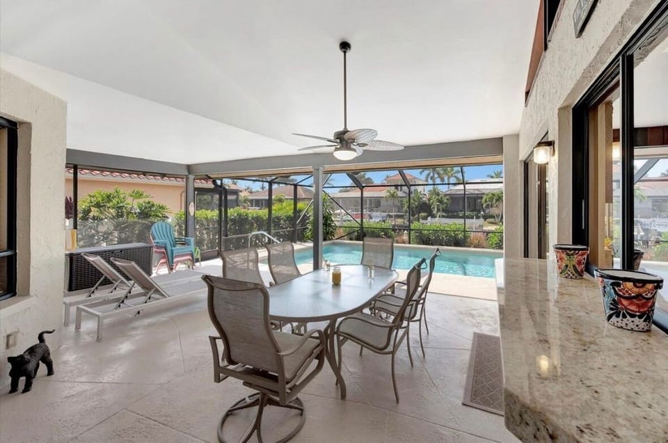 We love hanging with the family under our coverred patio.