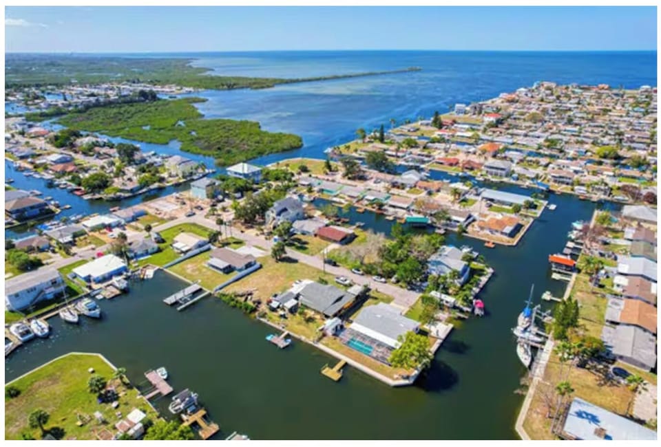 Ariel view of property