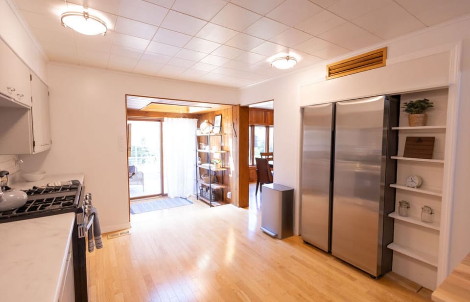 First Floor Kitchen 2 (Fully stocked, stove/oven, sink, full-size refrigerator)