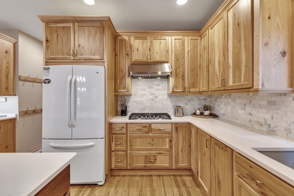 Large fridge and tons of counter space