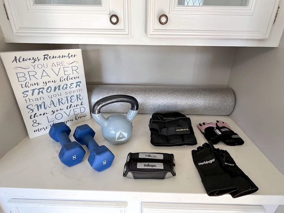 Keep up with your routine – workout equipment ready for you.