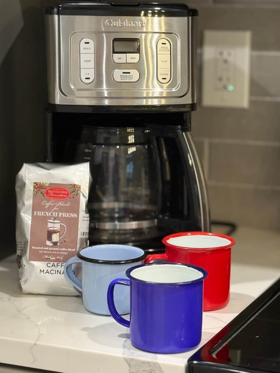 You'll find everything you need to start your day with a great cup of coffee. 
