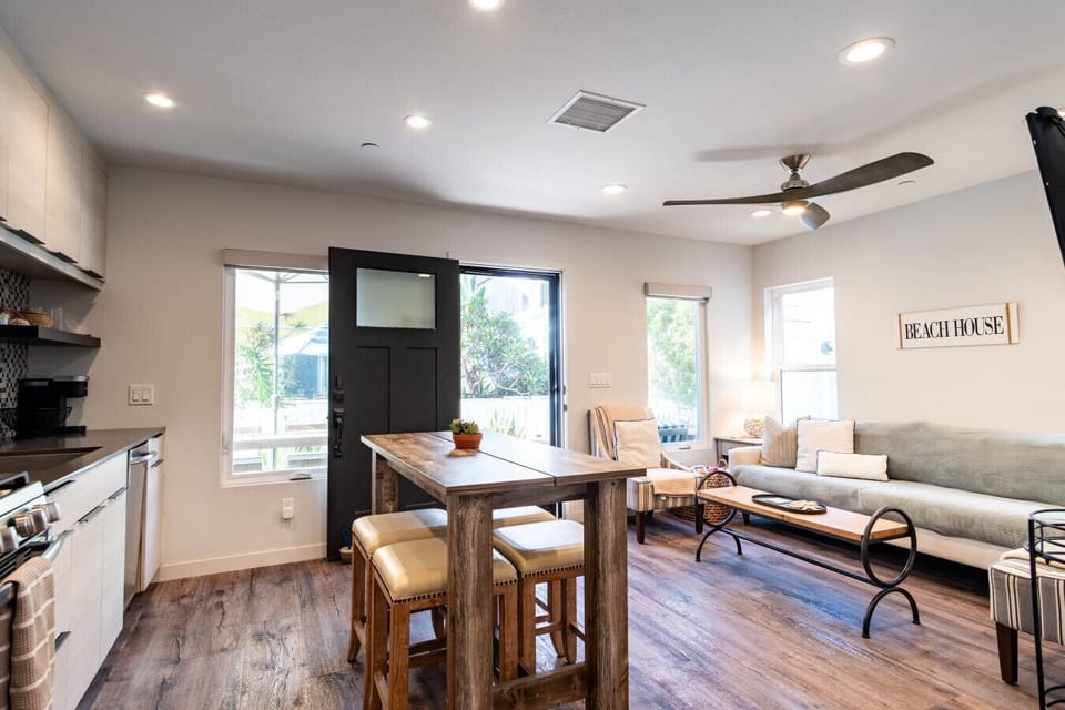 Open concept living room and kitchen