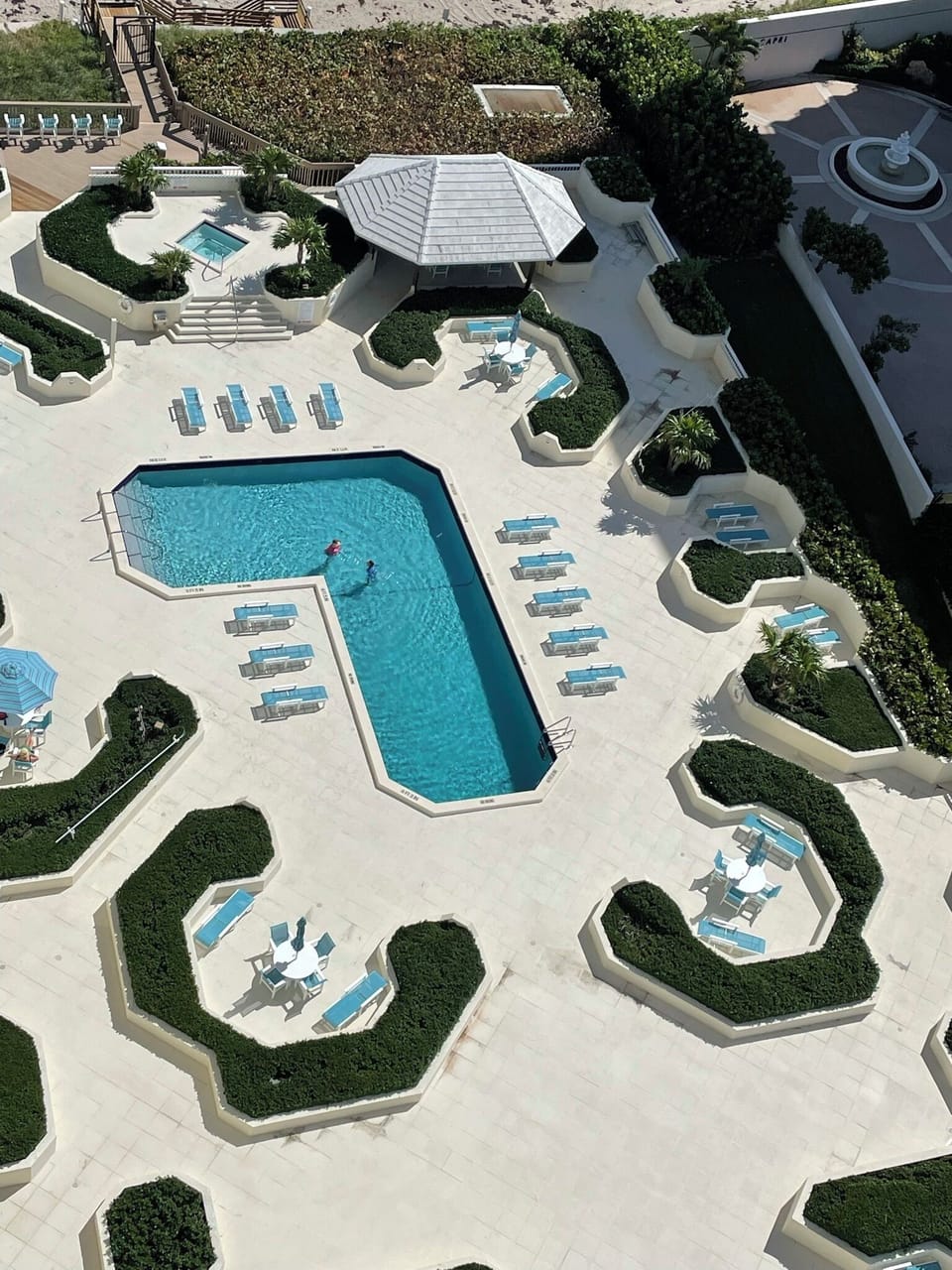 Pool area from our balcony