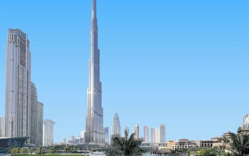 Marvel at the iconic Burj Khalifa from our apartment, a sight to behold day and night.