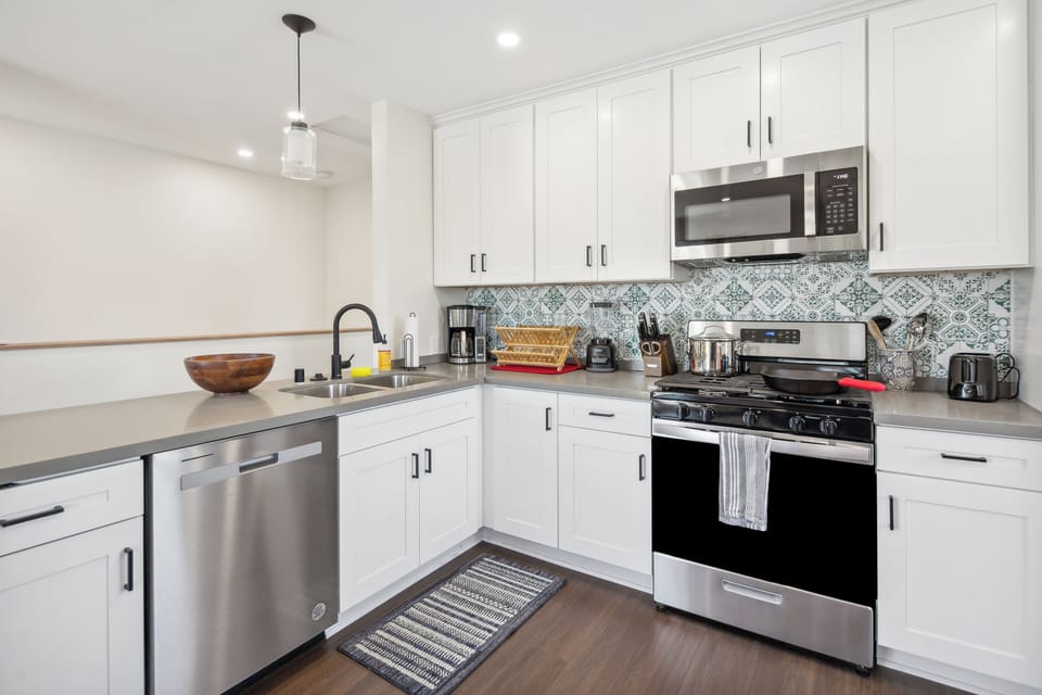 Everything you need to prepare meals, from appliances to condiments. 