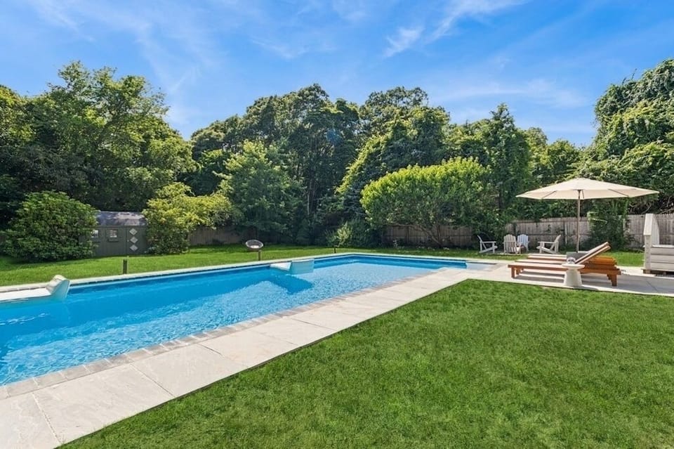 Large heated pool
