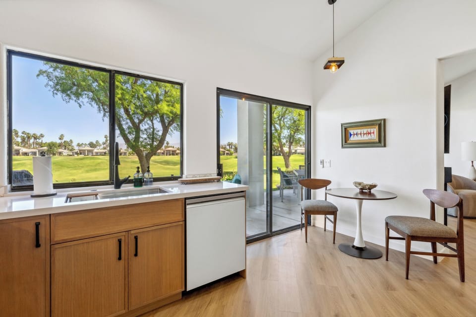 Bright and clean kitchen with everything you need—from morning coffee to evening meals