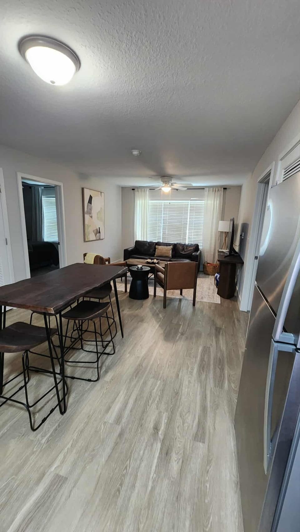 Living room and dining table