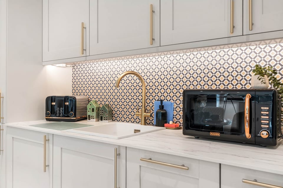 Fully equipped modern kitchen with everything needed for your stay.