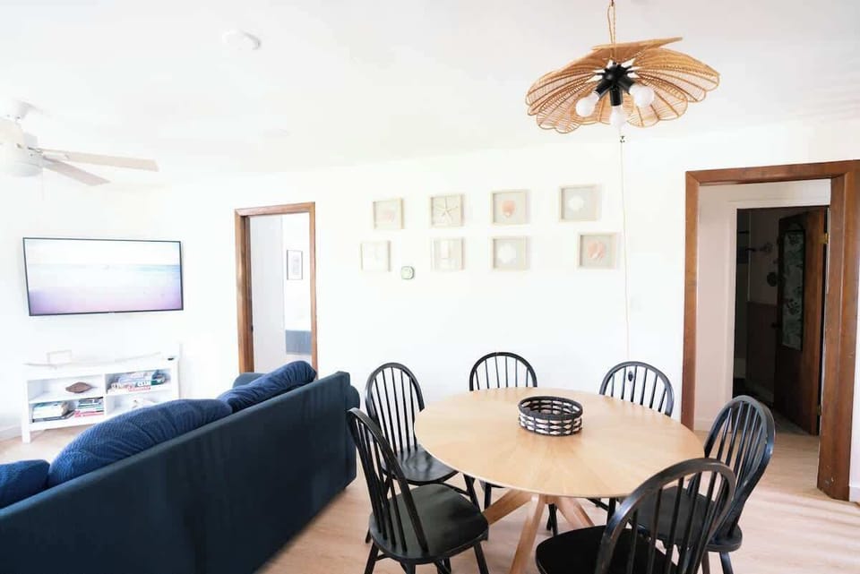 Enjoy a seamless flow between cooking and dining in this open-concept space, where everyone stays connected and part of the fun.