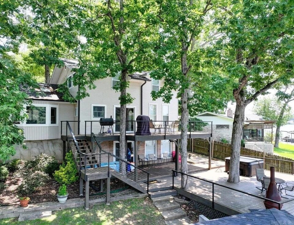 Enjoy the lake view from any of the deck areas.  