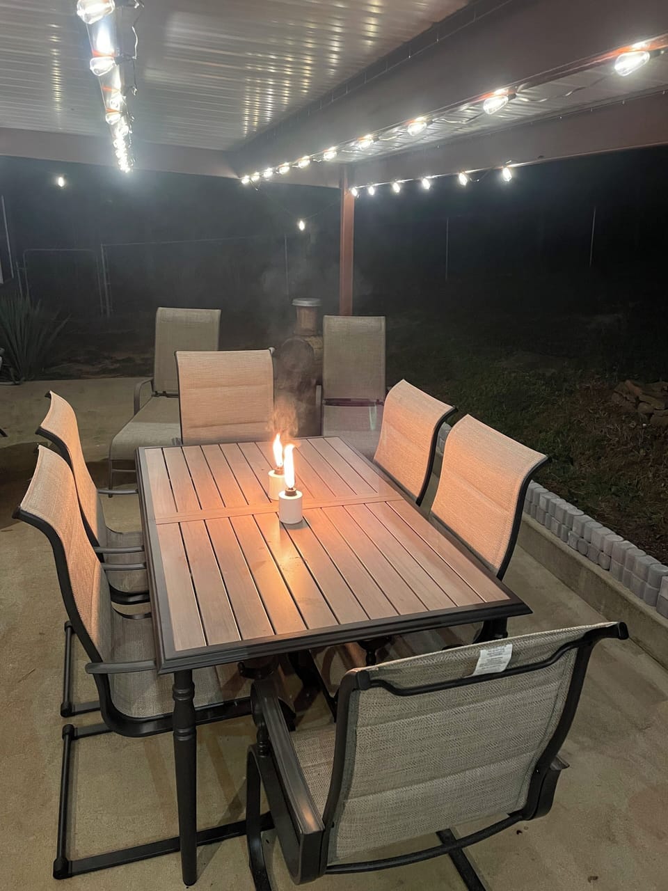 Private back patio