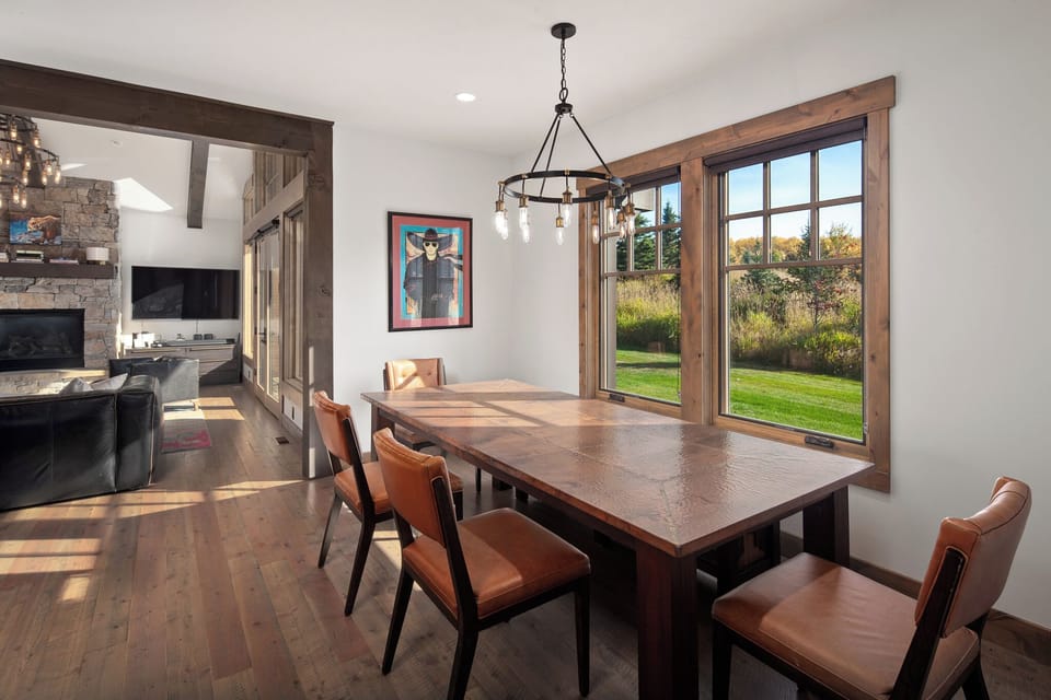 Gather for long meals beside sunny windows and warm woodwork.