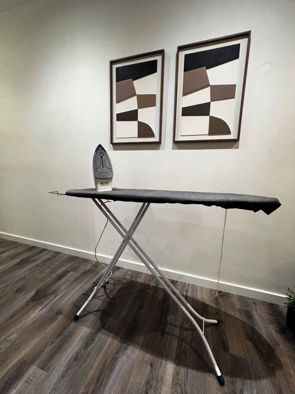 Iron & ironing board available – great for business or long stays.