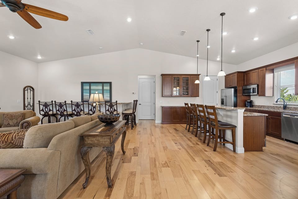 Open Concept with Vaulted Ceiling