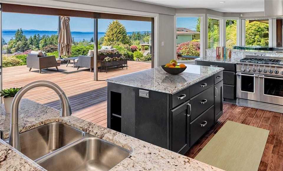 Nano like doors that open to the entertaining deck
