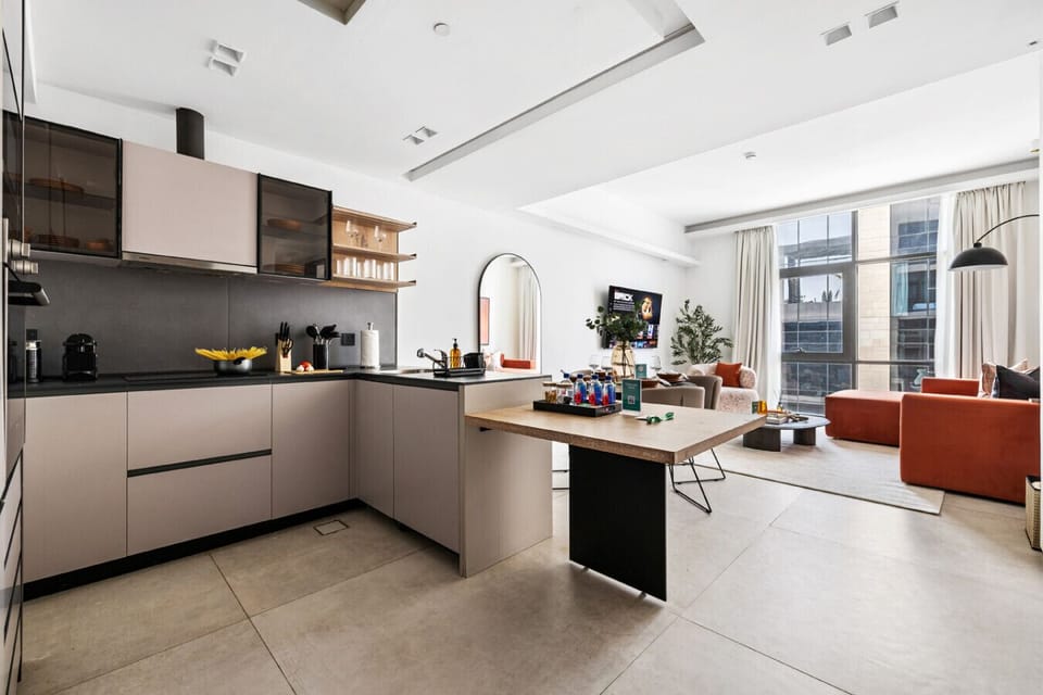 Modern kitchen equipped with essential cooking utensils for your culinary needs.