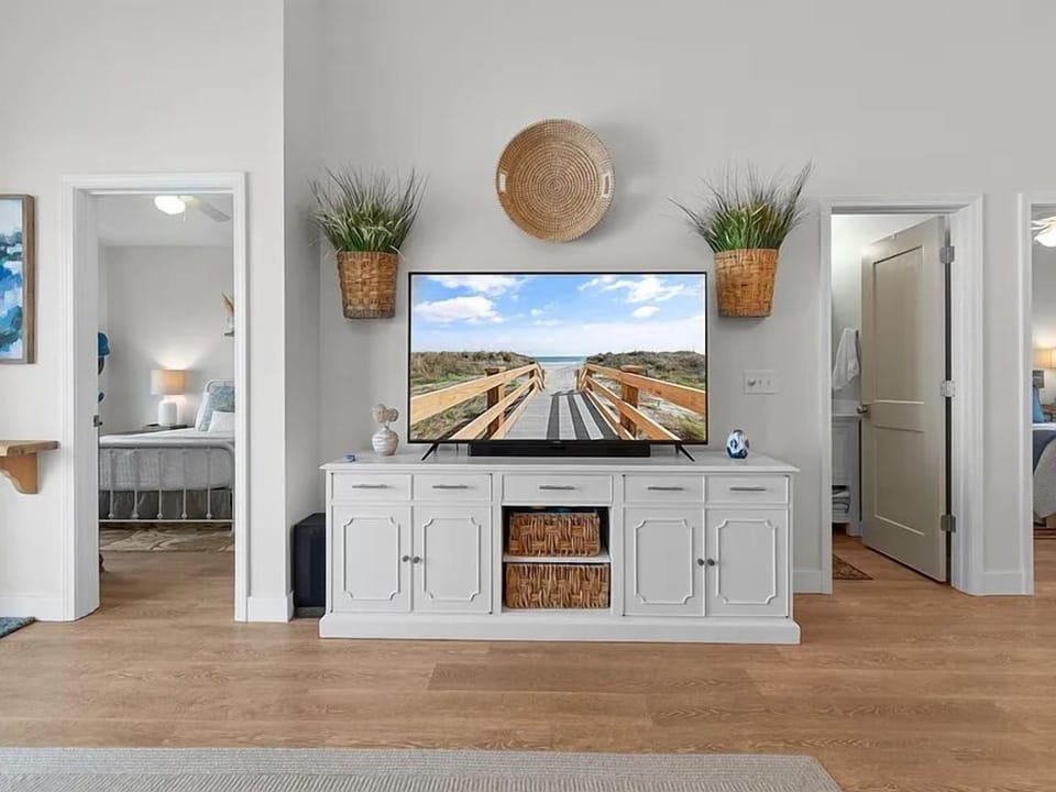 Large TV in the living room to stream a great movie