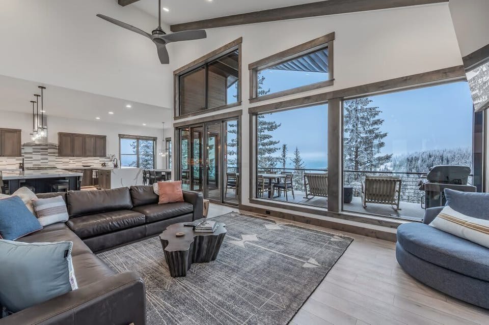 Floor to ceiling windows help you take in the incredible views