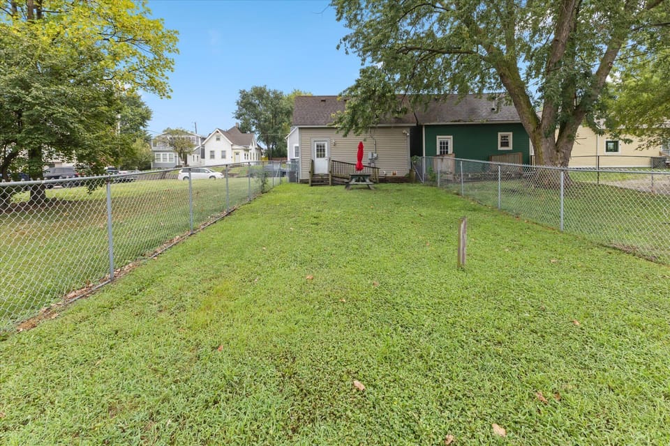 Fenced in back yard