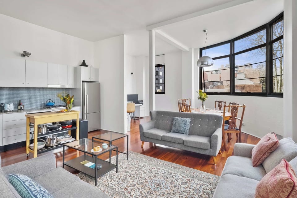 Open plan living at its finest, where the kitchen flows seamlessly into the lounge for cooking, dining and unwinding together.