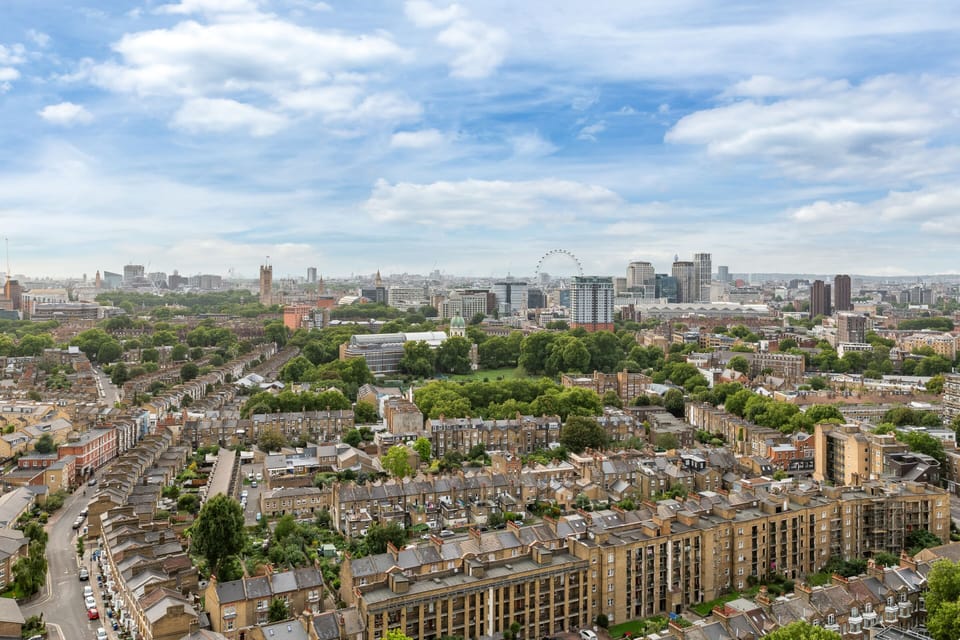 Expansive cityscape views from the apartment