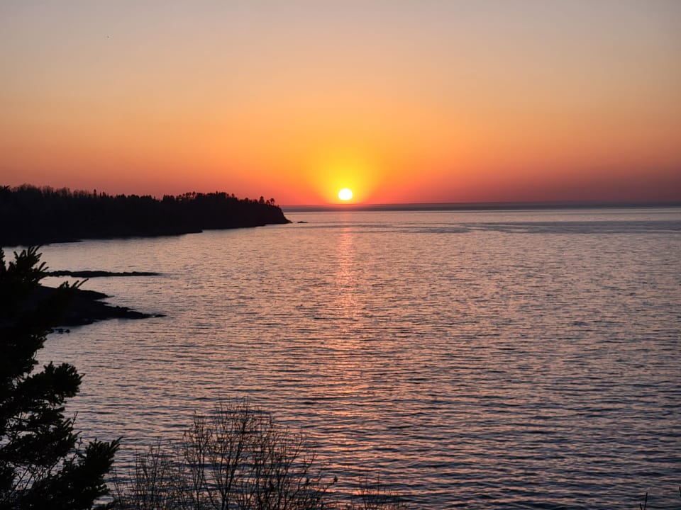 Sunrise in August off the deck north east