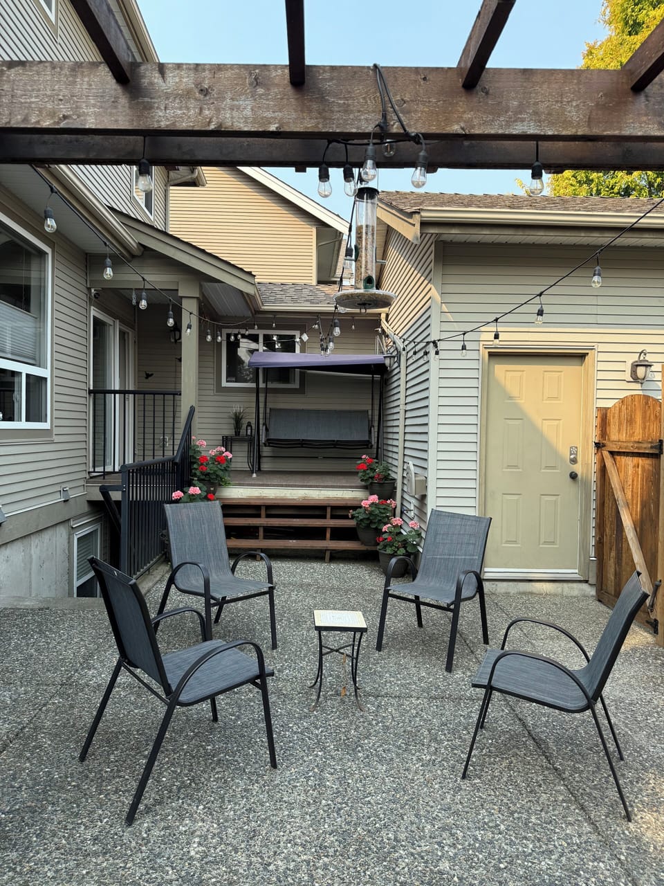Deck with Swing for relaxing