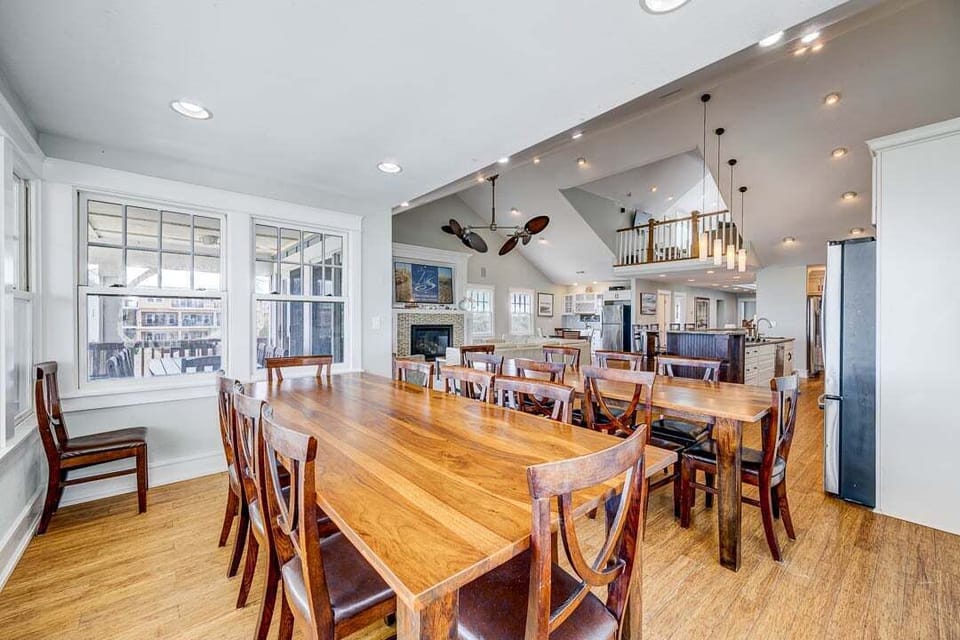 Third-Level Dining Room with 2 Tables (seats 10 each)