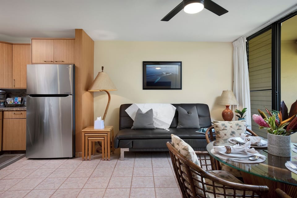 First unit. Your dining and living area.
