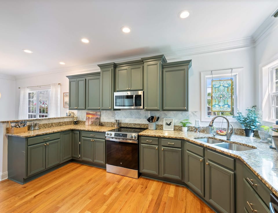 Meals will be made easy in the full kitchen