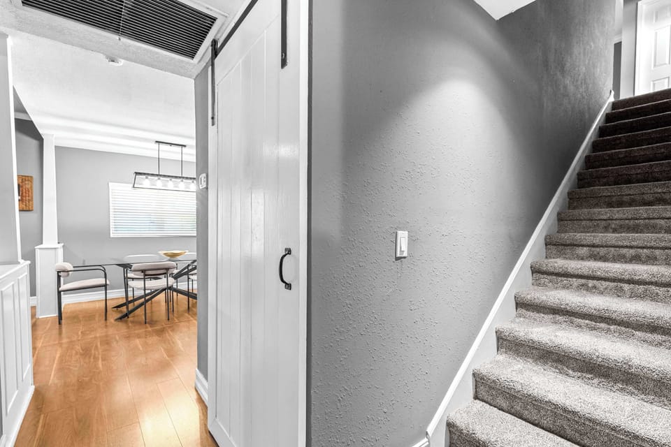 Stairs up to bedroom 1