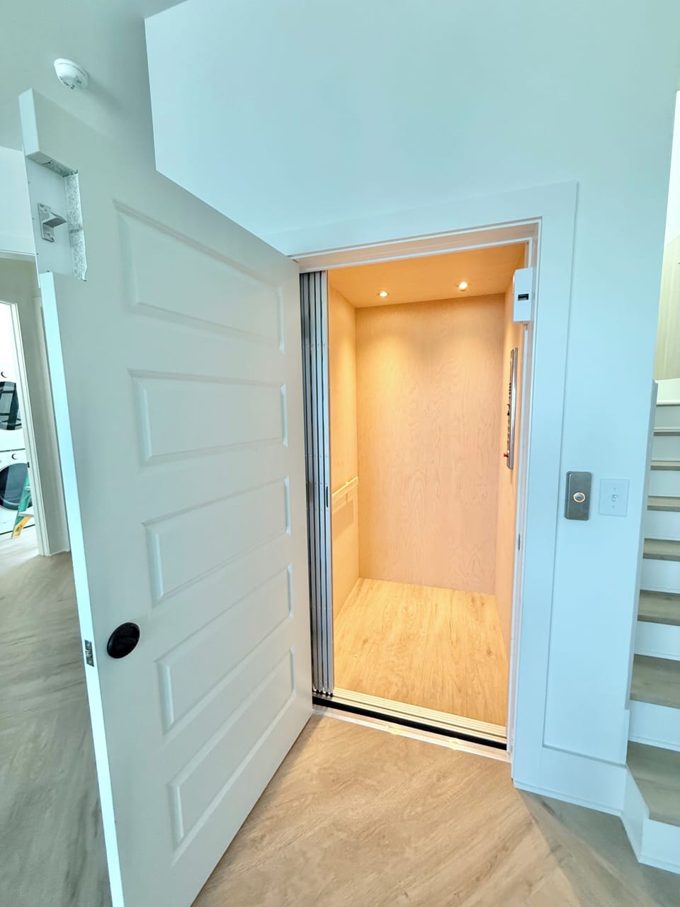 Private elevator for guests use that takes you to every floor