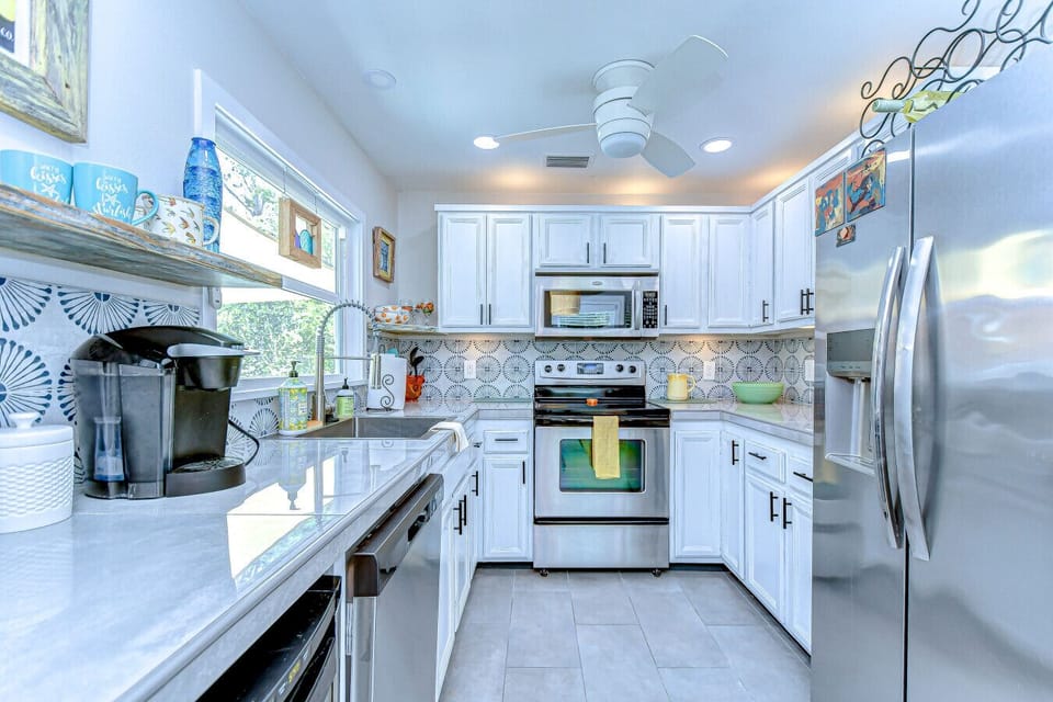 Our state of the art kitchen comes with all the comforts of home along with everything you need to make a small or large meal