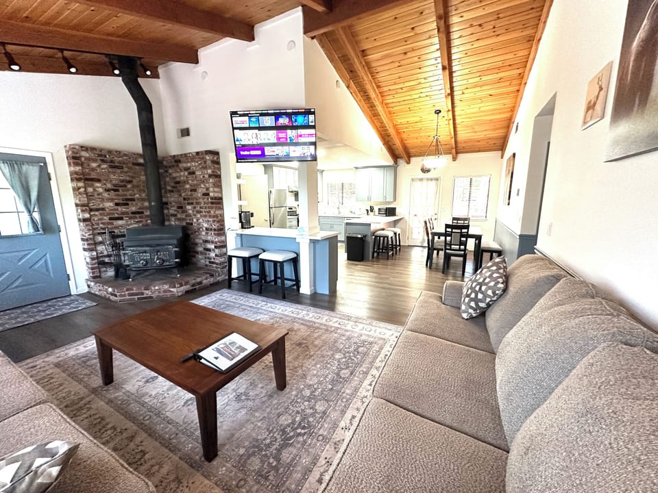 Living room, dining room area.