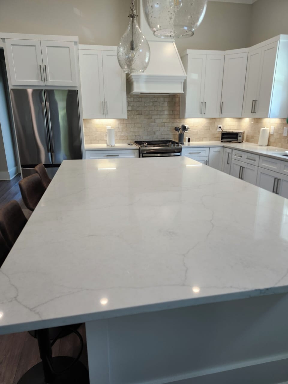 View of kitchen.