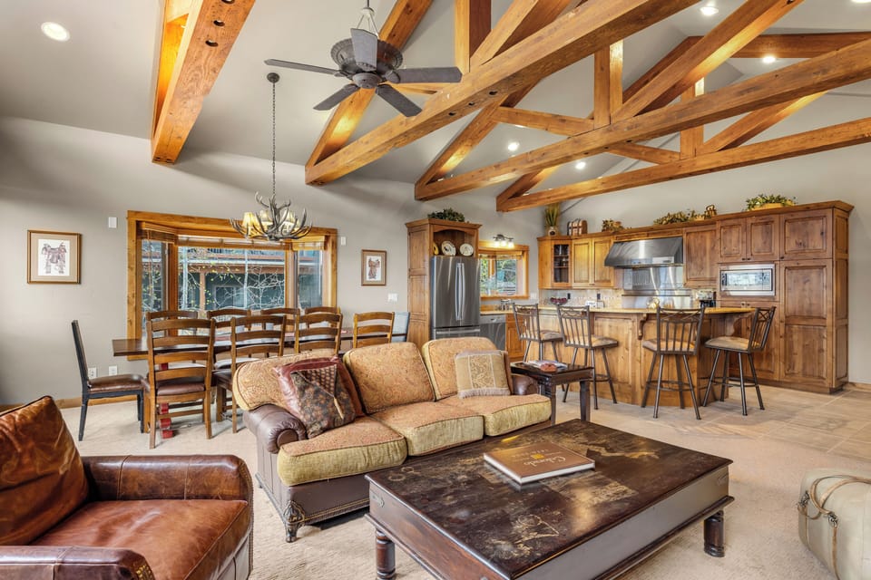 Spacious Living Area with High Ceilings