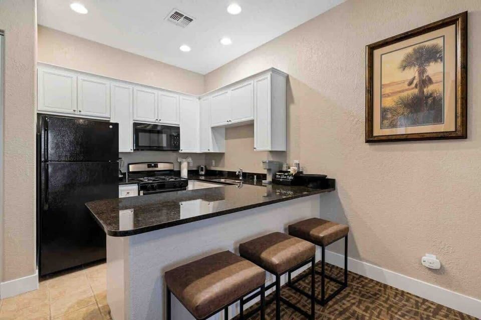 Open kitchen with breakfast bar and plenty of space
