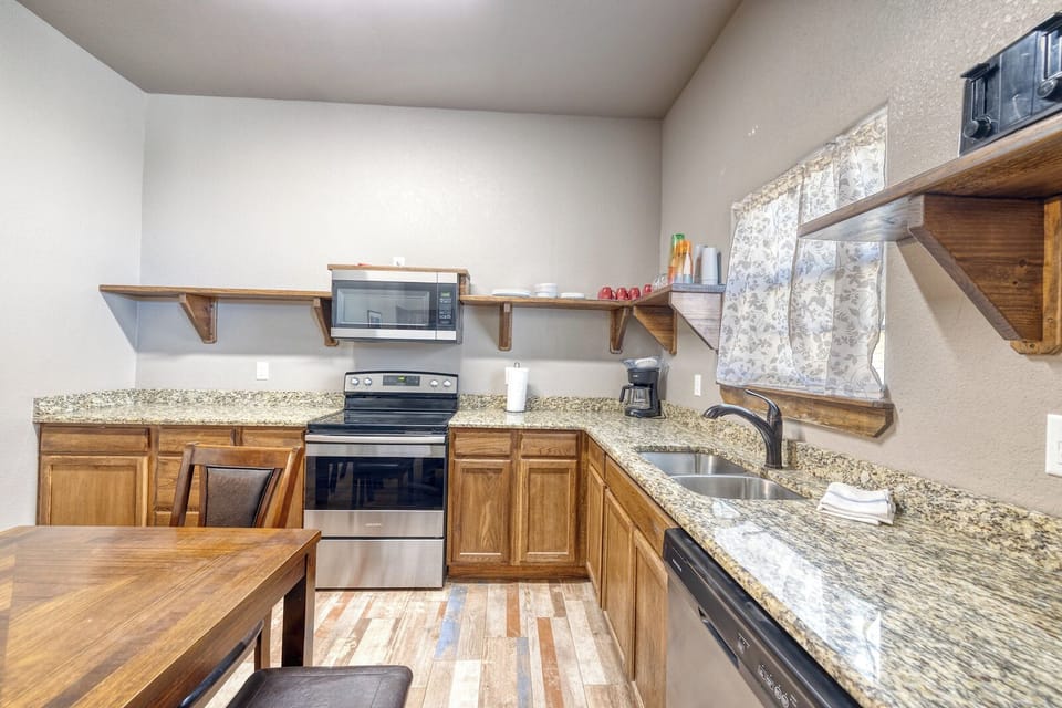 Fully stocked kitchen