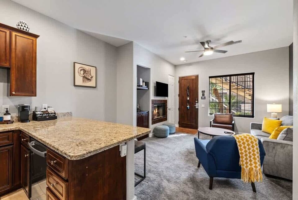 Bright living area with open layout