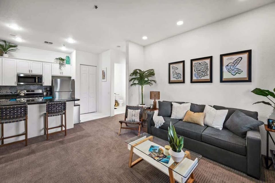 Bright open living space with comfortable seating