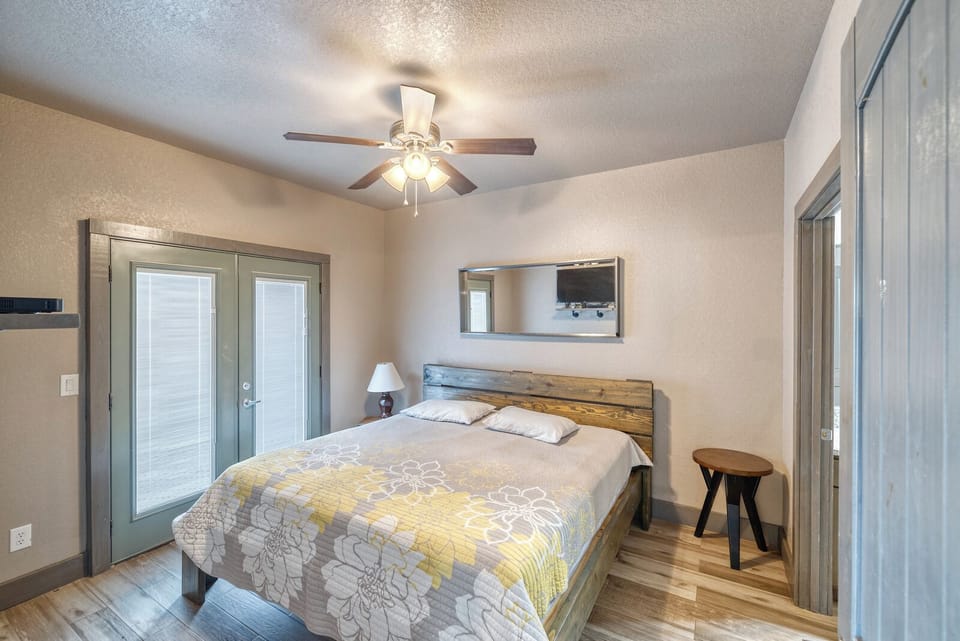 Master bedroom with King size bed