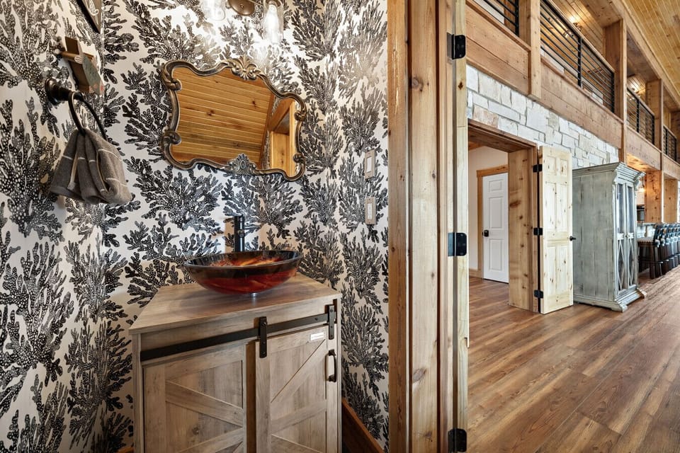 This is a half-bath located off the main living area